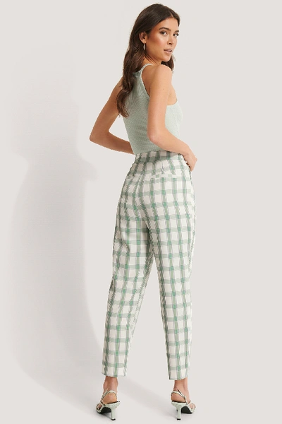 Shop Basma & Merna X Na-kd Highwaist Checked Pants Multicolor