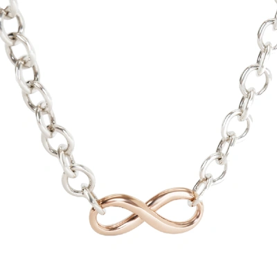 Pre-owned Tiffany & Co Infinity Rubedo & Sterling Silver Necklace