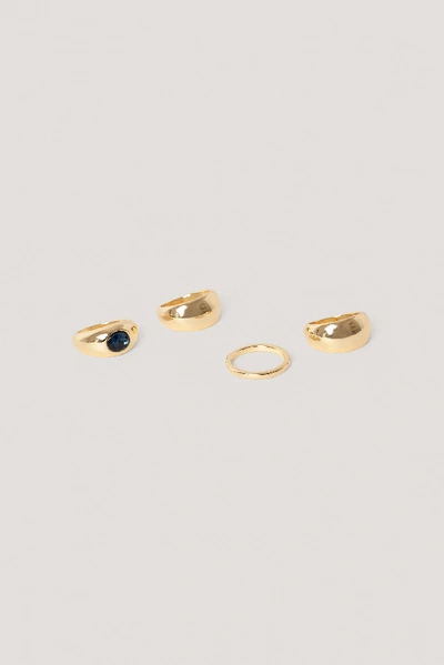 Shop Misslisibell X Na-kd 4 In 1 Chunky Rings - Gold