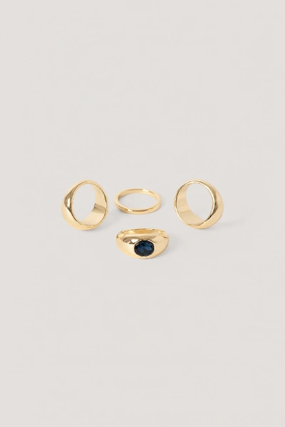 Shop Misslisibell X Na-kd 4 In 1 Chunky Rings - Gold