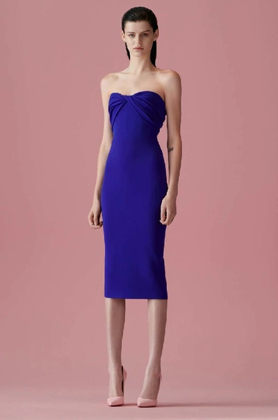 Shop Alex Perry Kingsley Ruched Strapless Midi Dress