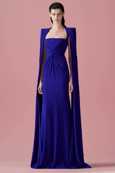 Shop Alex Perry Kennedy Ruched Satin Gown