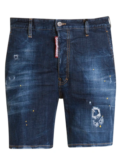 Shop Dsquared2 Denim Marine Shorts In Blu