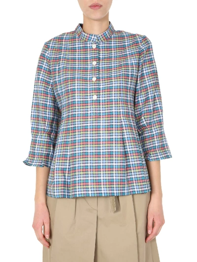 Shop A.p.c. Plaid Shirt In Multicolor