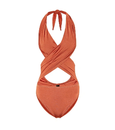 Shop Reina Olga Italian Stallion Swimsuit In Orange