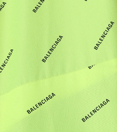 Shop Balenciaga Swing Logo Cotton Shirt In Yellow