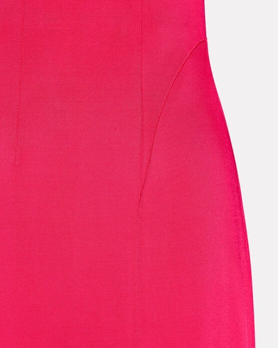 Shop Galvan Crepe Corset Midi Dress In Pink-drk