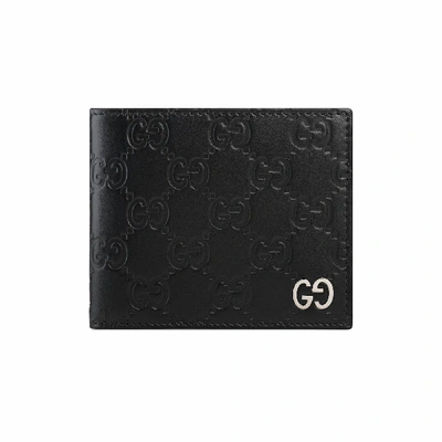 Shop Gucci Black  Signature Leather Wallet In Nero