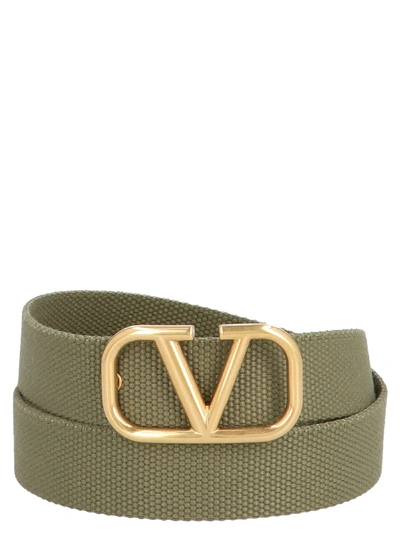 Shop Valentino Vlogo Belt In Green
