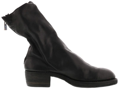 Shop Guidi Back Zip Mid Boots In Black