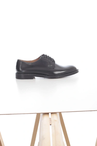 Shop Doucal's Horse Leater Derby In Horse Nero