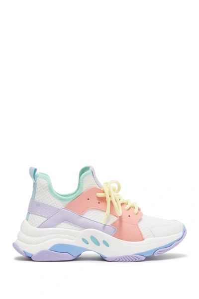 Shop Steve Madden Arelle Exaggerated Sole Sneaker In Pastel Mul