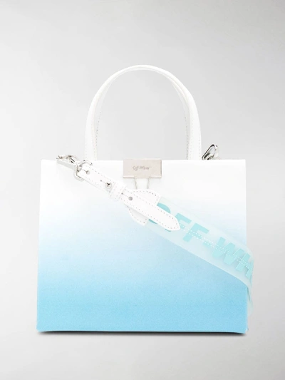 Shop Off-white Degrade Small Box Tote Bag In Blue
