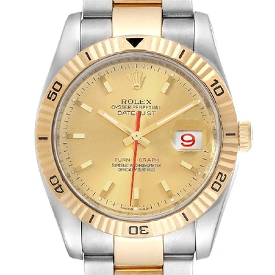 Shop Rolex Datejust Turnograph 36mm Steel Yellow Gold Mens Watch 116263 In Not Applicable