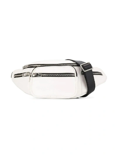 Shop Alexander Wang White And Black Attica Belt Bag