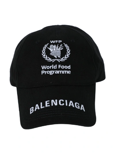 Shop Balenciaga Wfp Logo Cap In Black