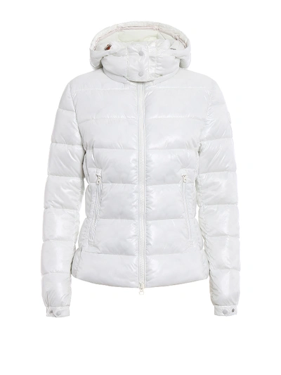 Shop Save The Duck Shiny Nylon Crop Puffer Jacket In White