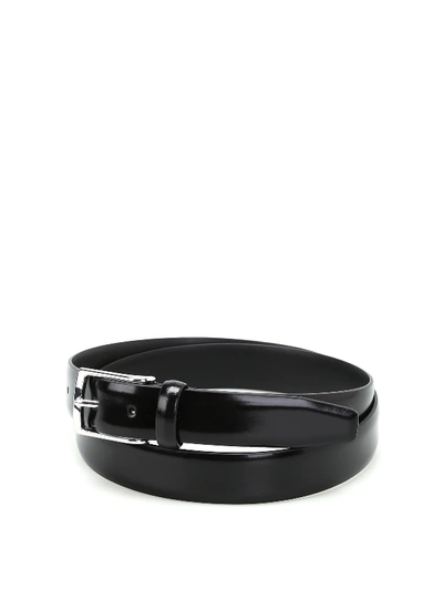 Shop Anderson's Black Brushed Leather Belt