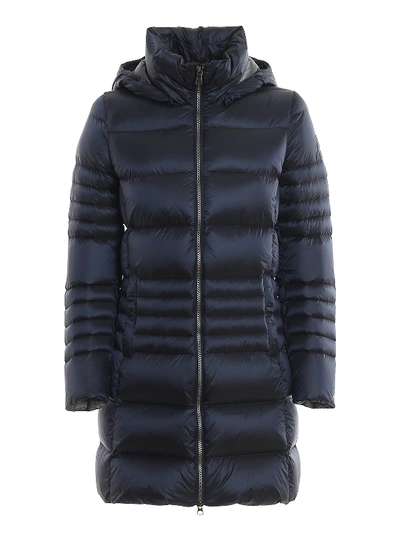 Shop Colmar Originals Place Navy Puffer Coat With Removable Hood In Dark Blue