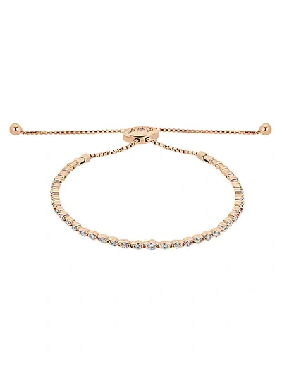 Shop Saks Fifth Avenue 14k Rose Gold & Diamond Prong-set Toggle Bracelet