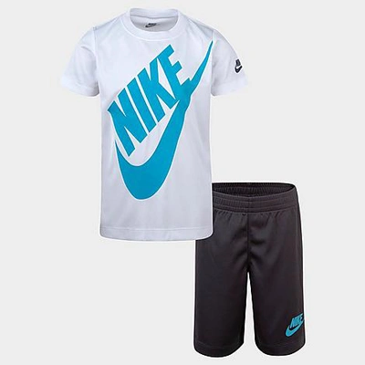 Nike Boys' Little Kids' Sportswear Futura T-shirt And Shorts Set In White