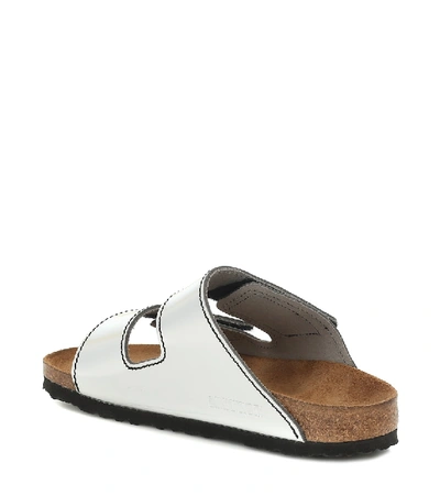 Shop Proenza Schouler X Birkenstock Arizona Leather Sandals In Silver