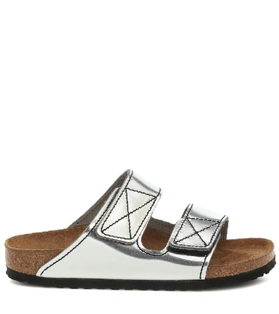 Shop Proenza Schouler X Birkenstock Arizona Leather Sandals In Silver