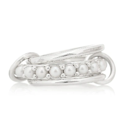 Shop Spinelli Kilcollin Akoya Sterling-silver Ring With Pearls