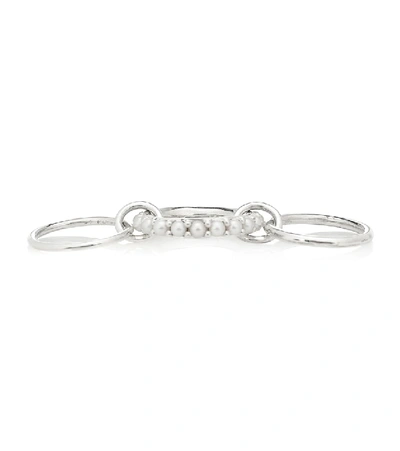 Shop Spinelli Kilcollin Akoya Sterling-silver Ring With Pearls