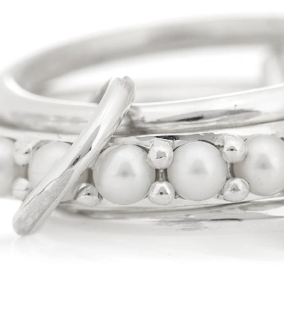 Shop Spinelli Kilcollin Akoya Sterling-silver Ring With Pearls