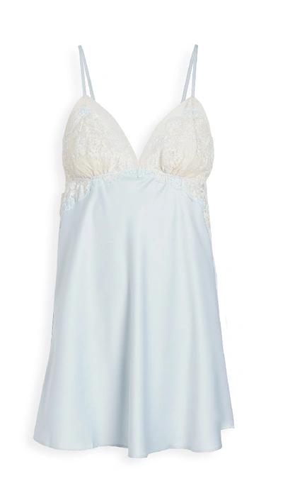 Shop Flora Nikrooz Rosa Charmeuse Chemise In Ice Flow