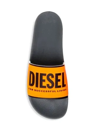 Shop Diesel Men's Valla Sa Valla Slides In Orange