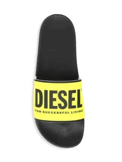 Shop Diesel Men's Valla Sa Valla Slides In Yellow