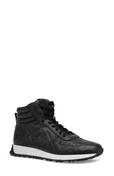 Shop Fendi High Top Sneaker In Black