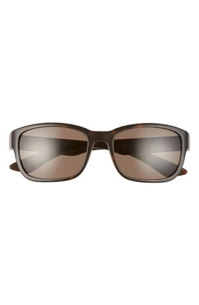 Shop Prada Pillow 57mm Rectangle Sunglasses In Matte Havana/ Brown Solid