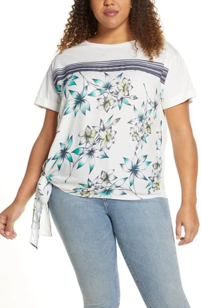 Shop Single Thread Hawaii Border Print Top In Bright White