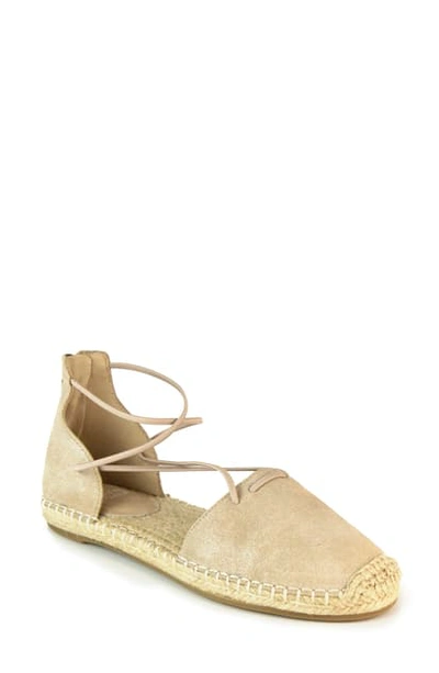 Shop Eileen Fisher Lace Espadrille In Light Gold
