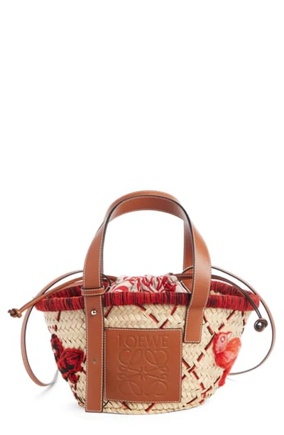 Shop Loewe Animales Small Basket Tote In Red