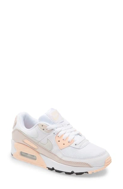 Shop Nike 'air Max 90' Sneaker In White/ Platinum Tint/ Rose