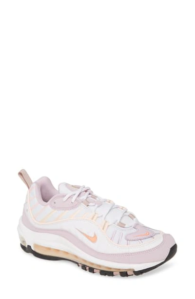 Shop Nike Air Max 98 Sneaker In White/ Atomic Pink/ Crimson