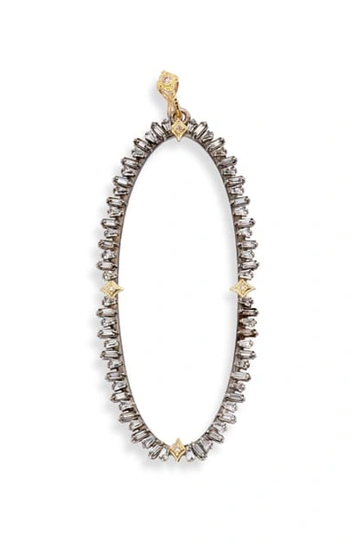 Shop Armenta Old World Sapphire & Diamond Necklace Enhancer In Silver/ Diamond