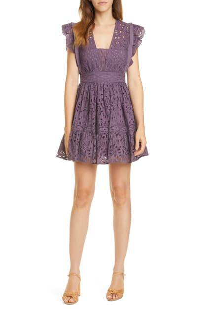 purple eyelet dress