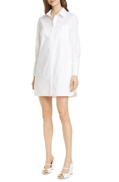 Shop Club Monaco Strawberta Long Sleeve Shirtdress In White