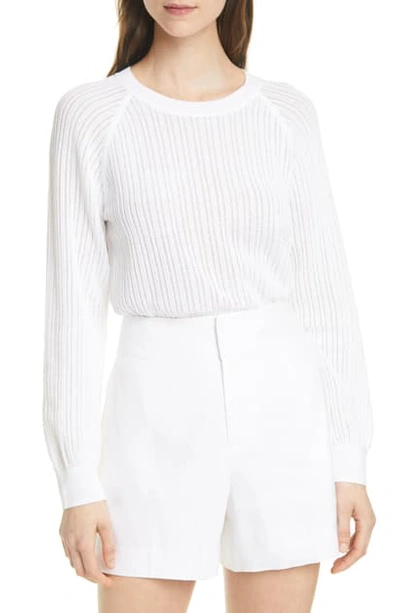 Shop Club Monaco Open Stitch Sweater In White