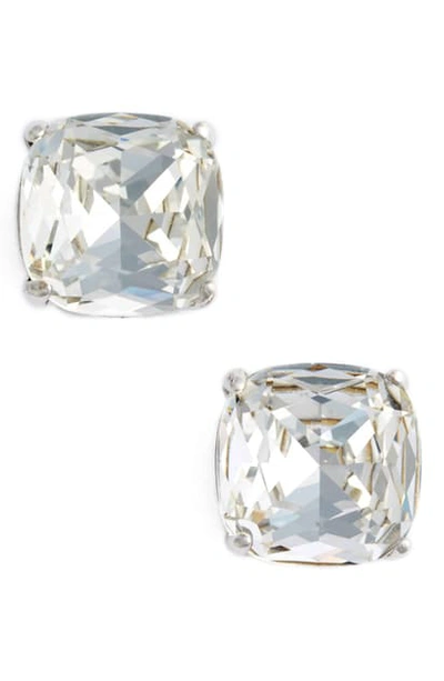 Kate Spade Small Square Stud Earrrings In Clear/gold | ModeSens