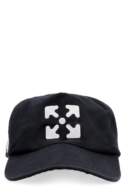 Shop Off-white Embroidered Baseball Cap In Black