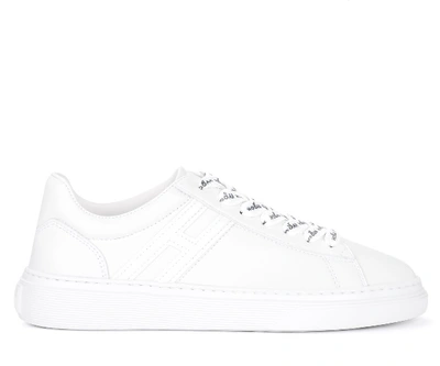 Shop Hogan Sneaker  H365 In Pelle Bianca In Bianco