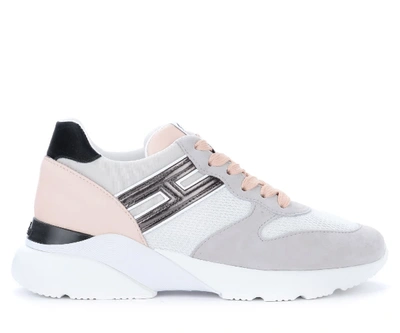 Shop Hogan Gray, White And Pink  Active One Sneaker In Grigio