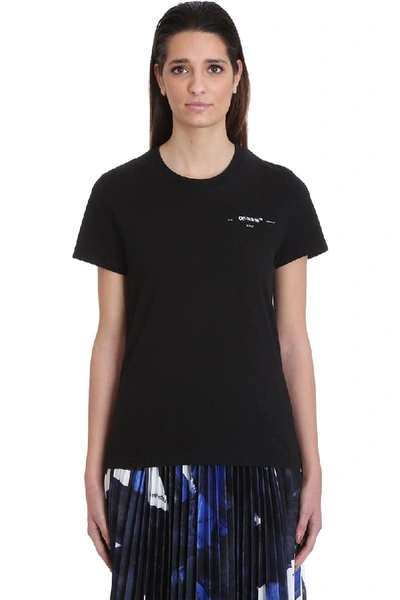 Shop Off-white Corals Print T-shirt In Black Cotton