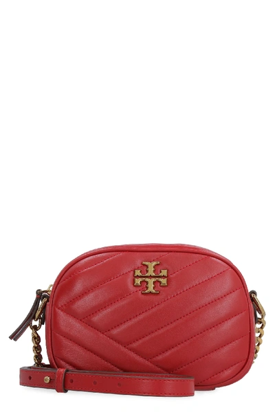 Shop Tory Burch Kira Leather Camera Bag In Red